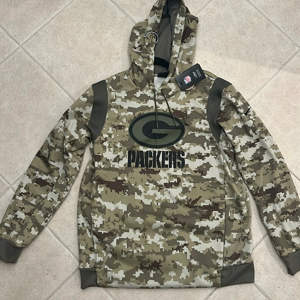 Green Bay Packers - NIKE - Camo Hoodie - LARGE - NWT